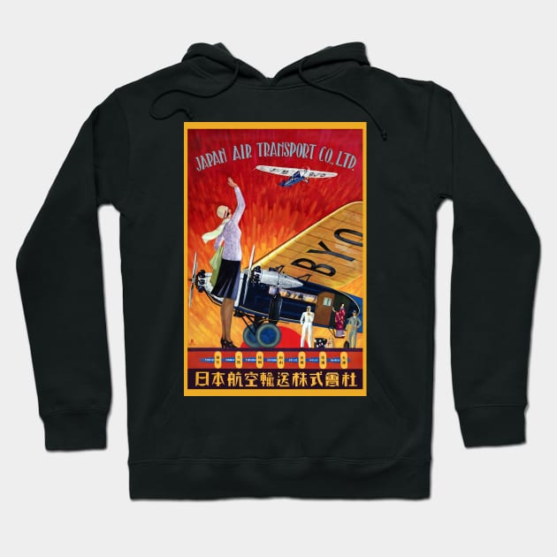 Japan Air Transport Vintage Poster 1930 Hoodie by vintagetreasure